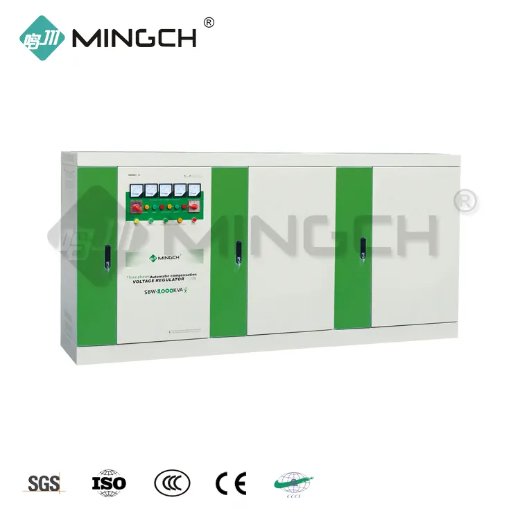 MINGCH  SBW-F Industrial Avr 1000Kva 3 Phase Voltage Regulator Stabilizer 380V 440V 1000KW Voltage Stabilizer