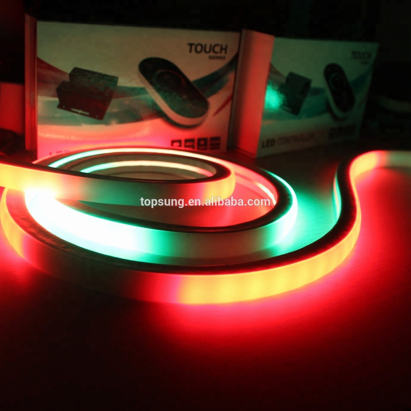 Цветной квадратный светодиодный неоновый гибкий rgb-светодиод с верхним обзором 12 В 18 х18 мм