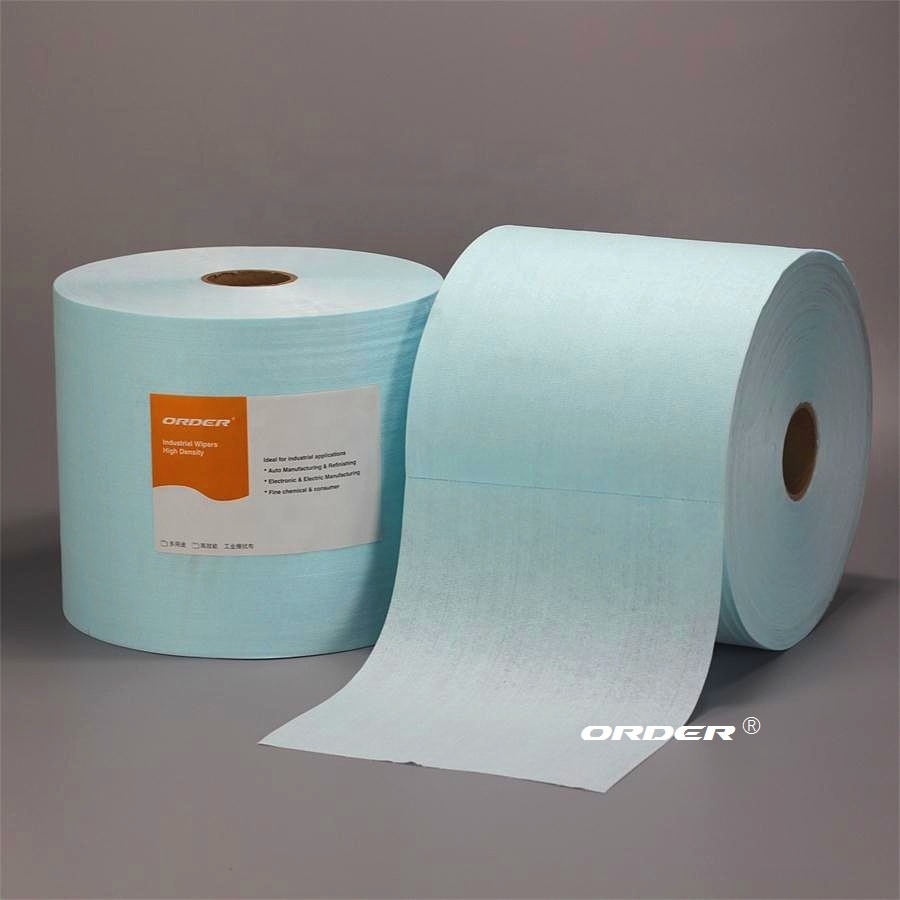 Turquoise nonwoven aperture Automotive Surface Preparation cleaning Cloths roll wipers