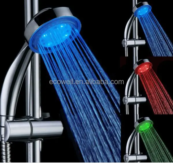 Amazon hot sale LED Temperature control Shower head