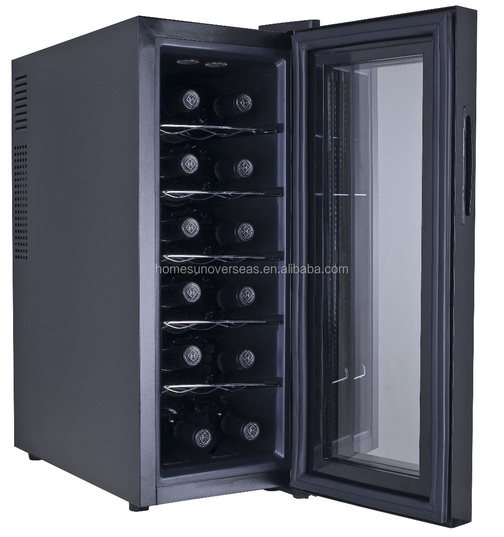 BCW-35 Wholesale 12 Bottles Digital Wine Cooler, Mini Bar Wine Display Refrigerator