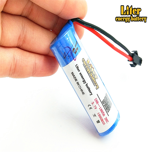 3.7V 1800mAH Remote control helicopter cylindrical 3.7 Lipo battery 3.7V 1800mAH 18650 1800mah 15C 20C SM plug