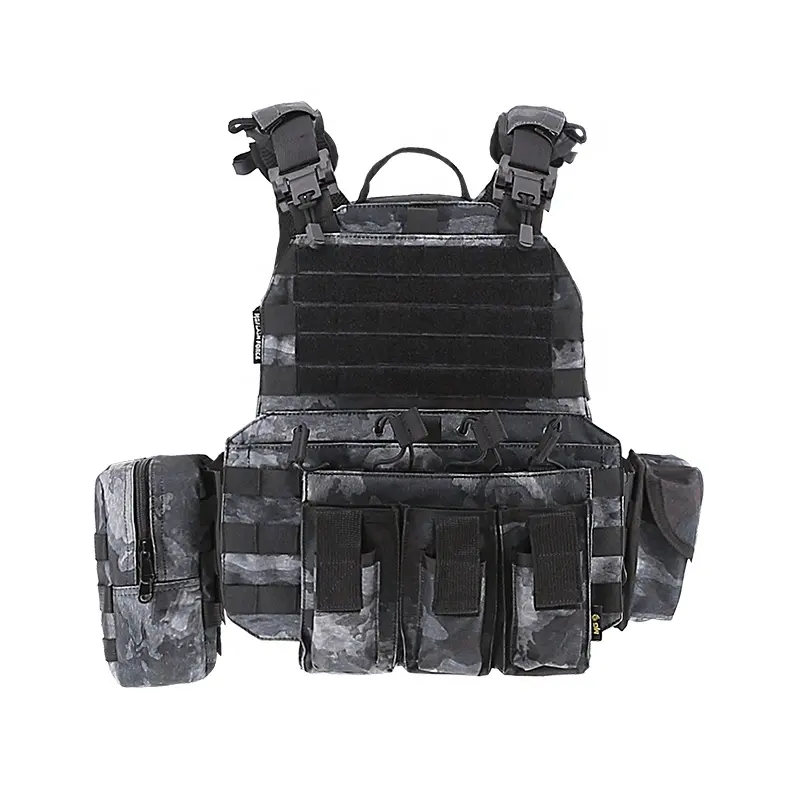 KMS hot sale nylon molle system camouflage army military tactical vest bullet proof vest for combat