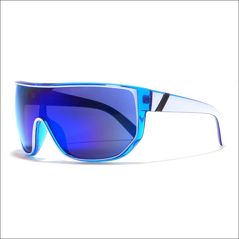 KDEAM One Piece Fashion Oversized Cycling Surfing Fishing UV400 Sunglasses Sports Ski Goggle Custom Logo Small Order brill