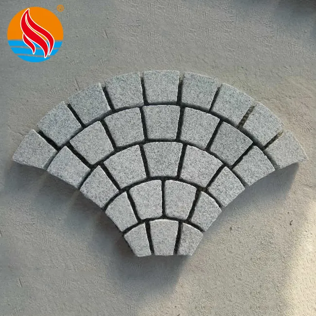 Factory Direct Granite Meshed Cobble Stone for paving Stone and driveway