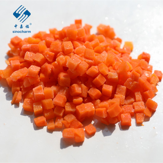 BRC Сертифицированный IQF замороженная нарезанная морковь
