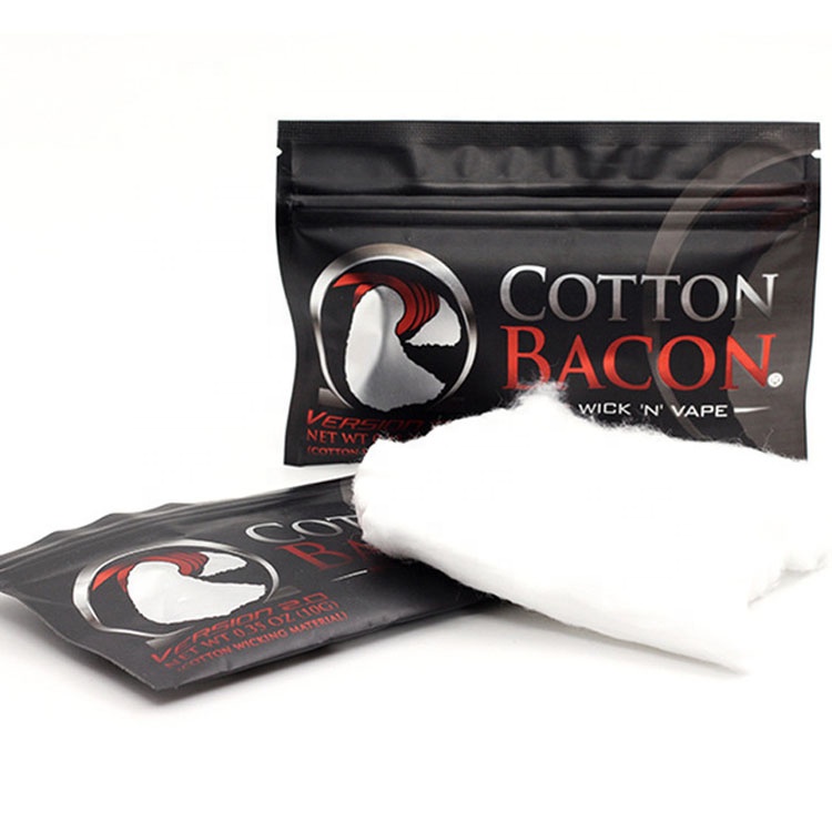 Лидер продаж 2019 года, вата от Wick N vape bacon из органического хлопка, вата bacon для электронной сигареты