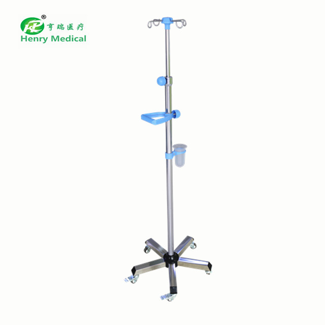 Регулируемая по высоте подвижная капельная подставка из нержавеющей стали IV pole