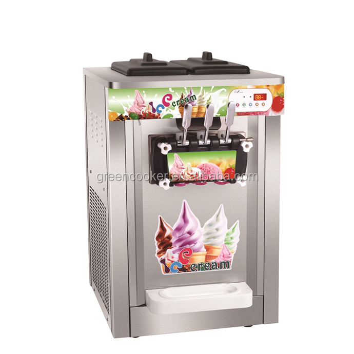Машина для приготовления мороженого Icecream, из нержавеющей стали, лист 220 в, зеленый, для здоровья, 500*720*850 мм, Рабочий стол CN;GUA GHJ-16, серебро 1450 Вт