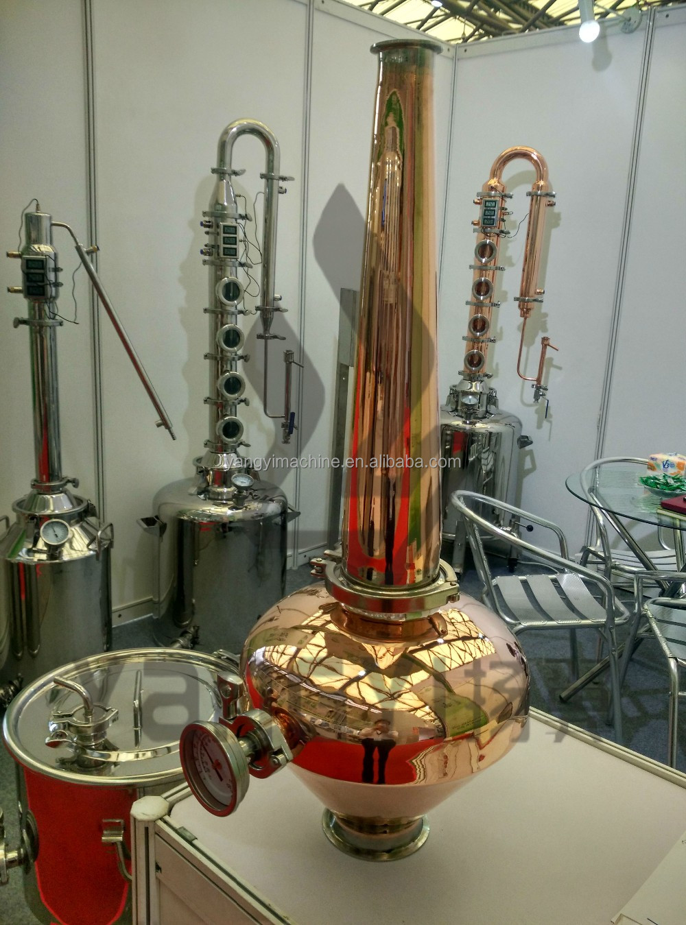 4'' 'copper still ,reflux still,still moonshine ,bubble cap plates distiller column