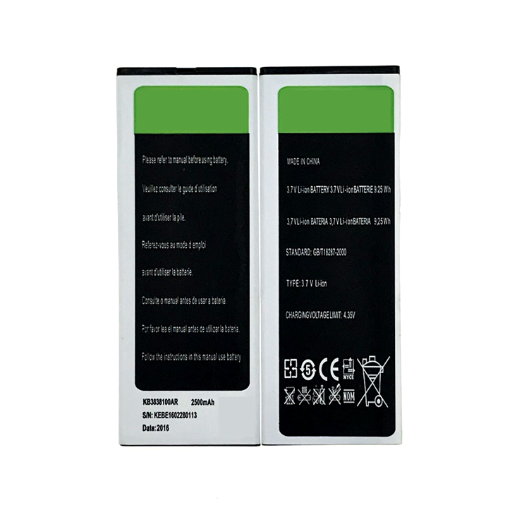 Горячая распродажа! Аксессуары для смартфона 2500mah аккумуляторная батарея для мобильных телефонов для XBO-KB3838100AR 3,7 V литий-ионные полимерные батареи
