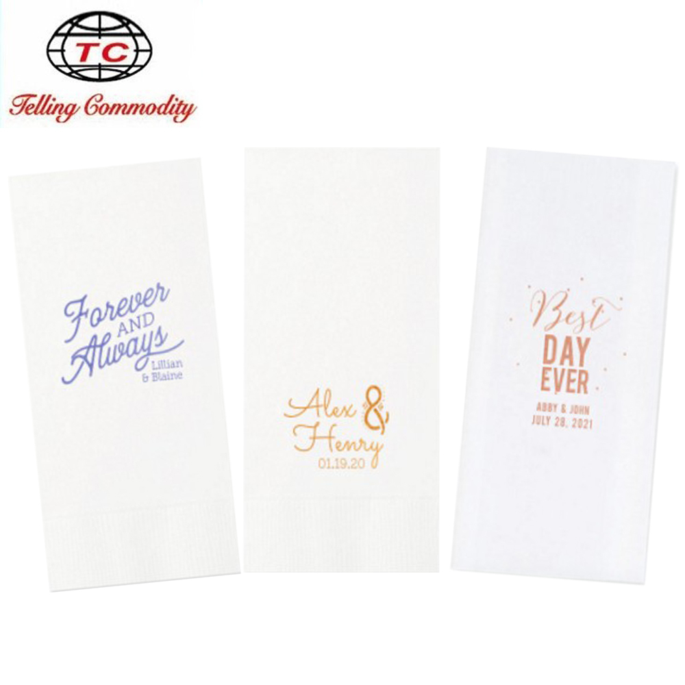 linen guest towels custom printed dinner paper napkins for party