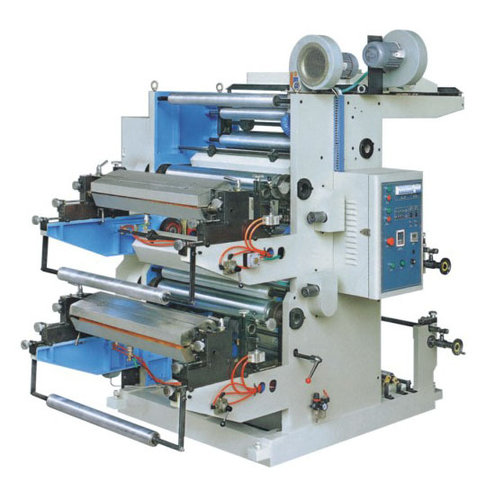 Plastic PE Flexographic Two Color Printing Machine