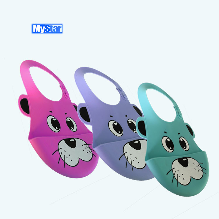 OEM colorful food grade silicone rubber Bib customization Bib for children