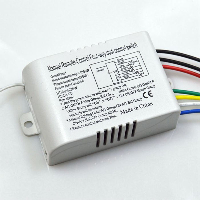 Беспроводной 4 канала 220V пульт дистанционного управления переключатель цифровой пульт дистанционного управления для светодиодных ламп и свет