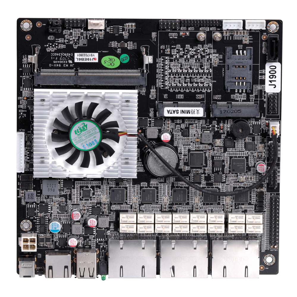 Четырехъядерный процессор J1900 RJ45 6LAN Gigabit I210AT Pfsense Mini Itx, материнская плата брандмауэра для сервера, маршрутизатора