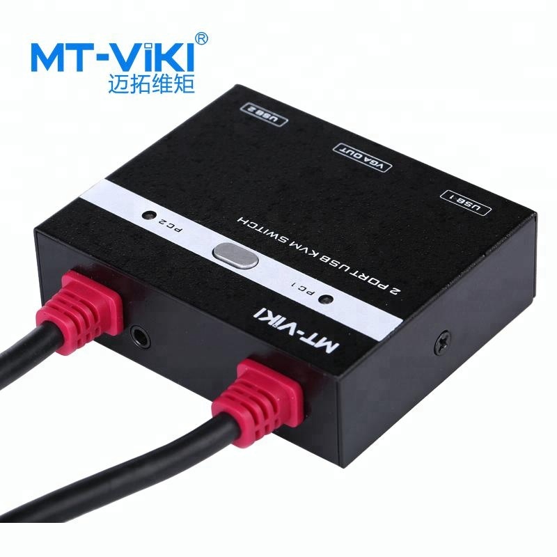 2 порта ручной Vga Usb двойной кабель Kvm переключатель