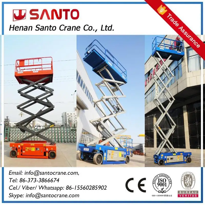 China Electric Hydraulic Scissor Lift Table Working Platform Self Propelled Scissor Lift Indoor Stationary Use