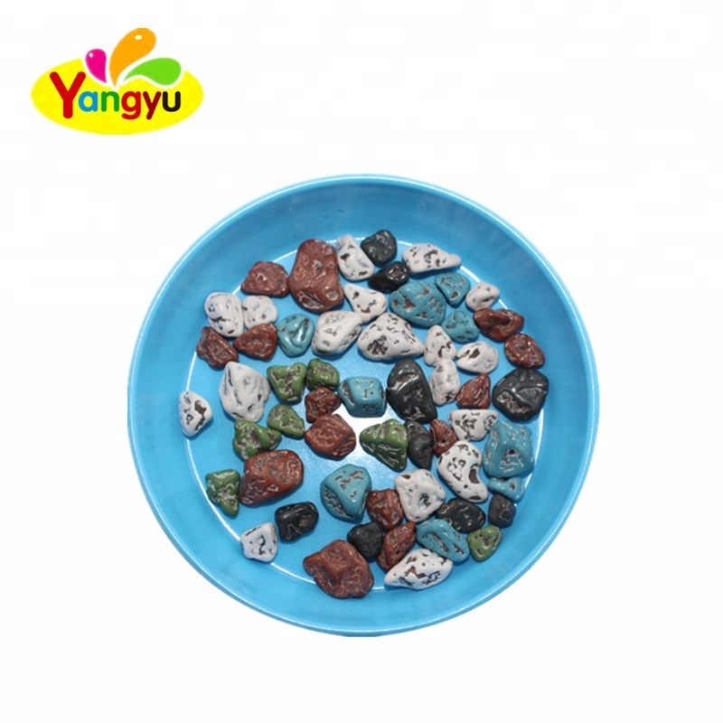 Good Quality Colorful Stone Chocolate / Pure Bulking Chocolate Rock Candy