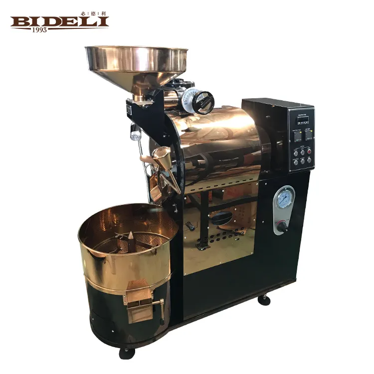 Bideli big promotion 3kg double layer cast iron drum coffee roasters/coffee roaster