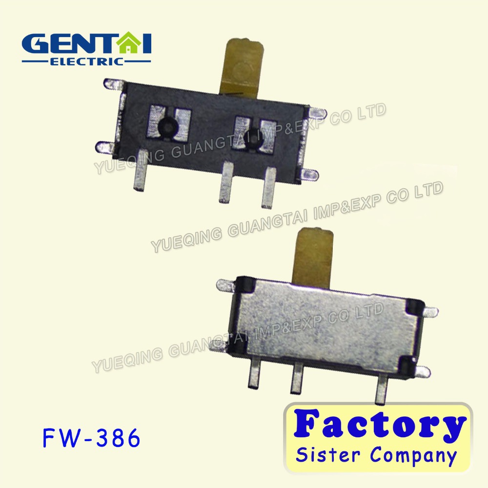 7 pin smd мини слайд-переключатель с белым или черным стеблем
