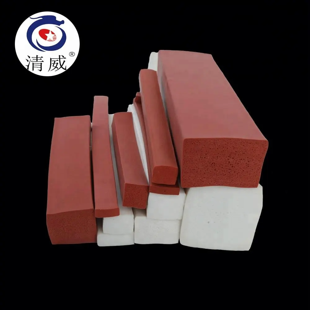 Rubber Seal Strip High Temperature Fire Resistant Extrude Rubber Silicone Sponge Seal Strip