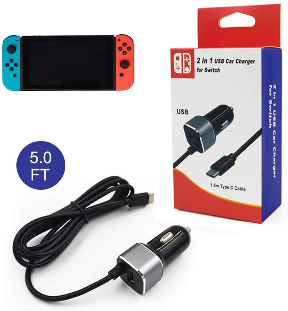 Высокоскоростное автомобильное зарядное устройство для Nintendo Switch