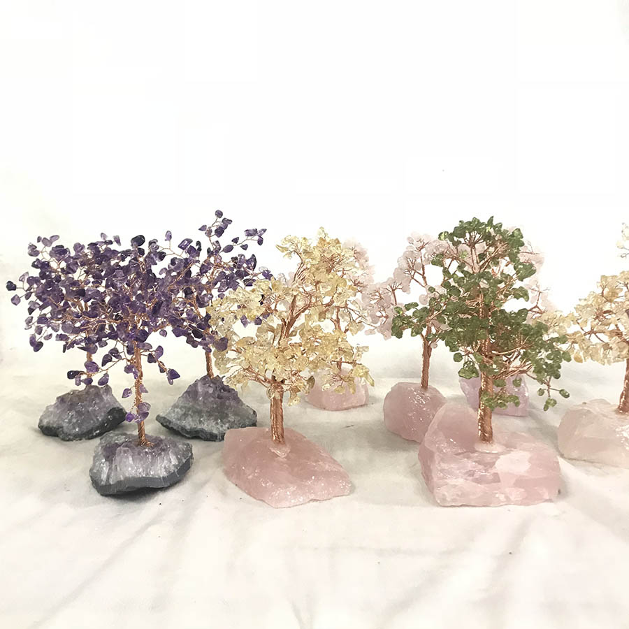Натуральное Лимонное дерево Nice Life Tree, розовое кварцевое дерево на удачу с грубым драгоценным камнем, основа, замечательное украшение для дома, подарки