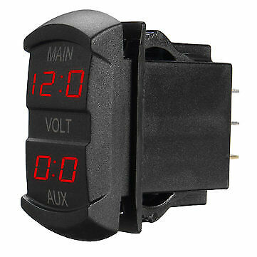 12V 24V красный светодиод двойной Вольтметр напряжения датчика монитор аккумуляторной батареи панели Караван Лодка
