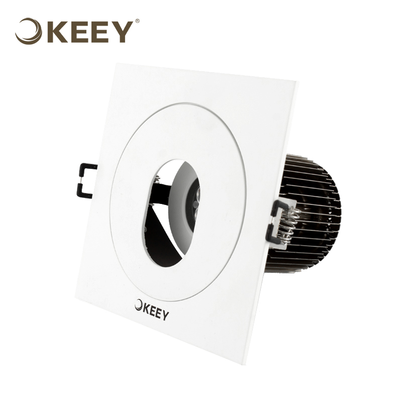 KEEY Площади Решетка Светодиодный Светильник Одна Голова Pure White 4000 К QYR2-GS604N-1