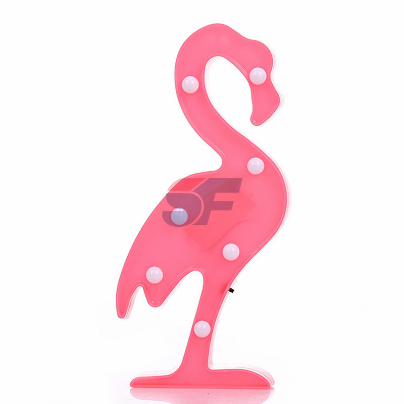 Hot Selling LED Plastic Pink Flamingos Model Lamp Decorate Creative Pendant Led Night Light Kids Room