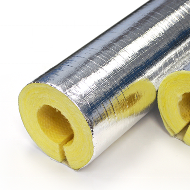 thermal isolation pipe insulation fiber glass wool air conditioning low price