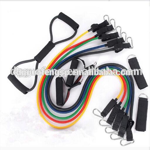 Various Color Elastic Bungee Cord Resistance Band with Hook for Workout Body Building