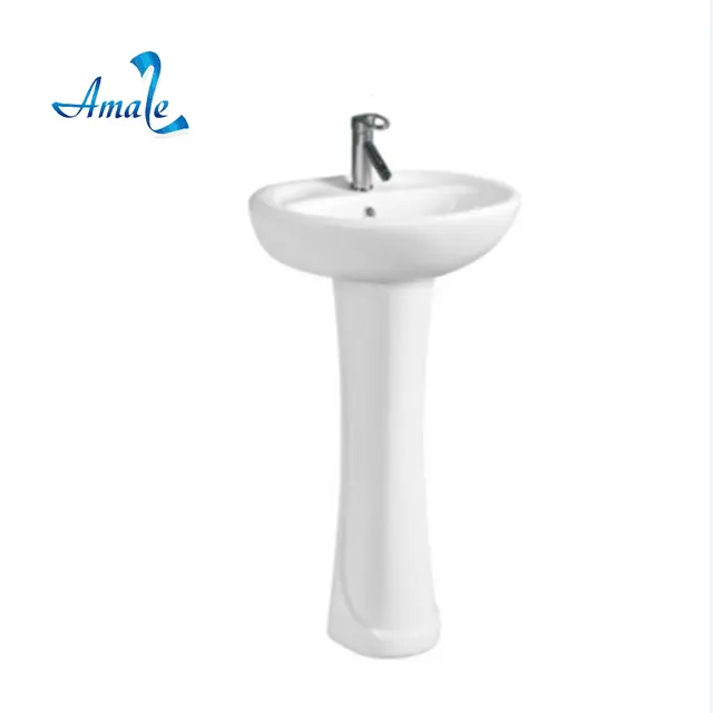 High Quality Ceramics Sanitary Ware Bathroom Pedestal Basin P-313# Ceramic Wash Basin