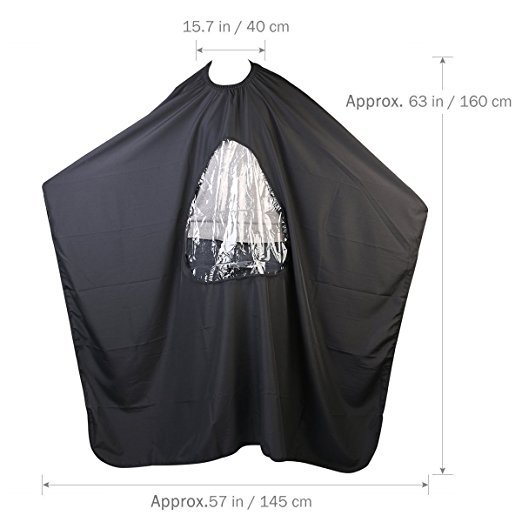 Hairdressing salon hair cut waterproof barber hair cape with window