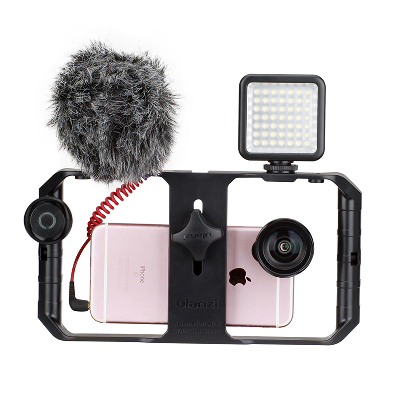 Ulanzi U-Rig Pro смартфон киносъемок с функцией непрерывного изменения w 3 держатель для обуви для записи видео Чехол ручной телефон видео стабилизатор штатив-Трипод с ручкой крепления