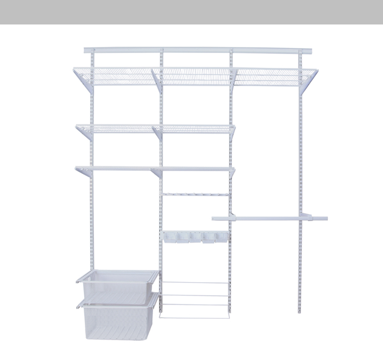 Wholesale Custom Accessories Wardrobe Bracket Support Storage Closet Wire Shelving System Kits Single-side Bracket Sturdy Metal
