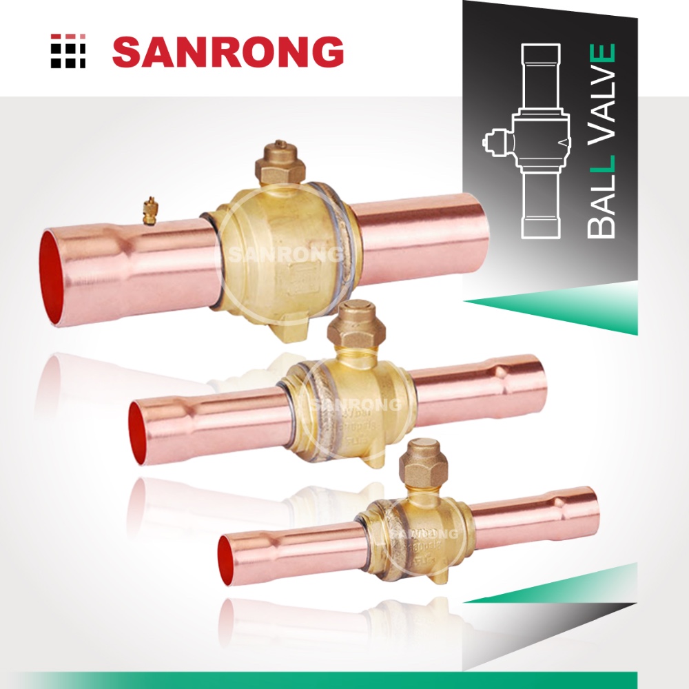 Латунный шаровой клапан Sanrong для охладителя и кондиционера