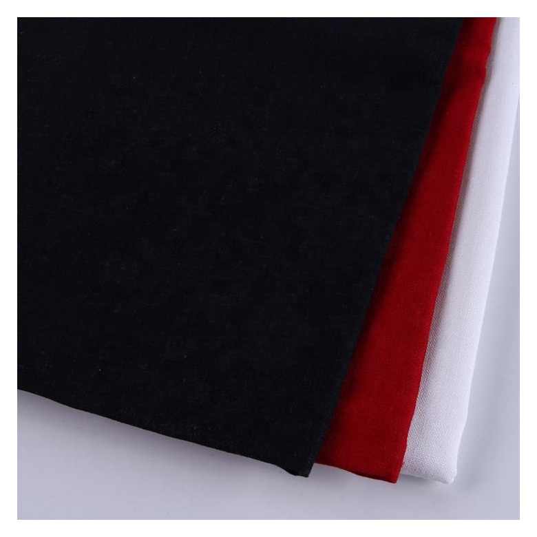 Solid color stock stonewashed soft wrinkle free linen rayon blended fabric for dress