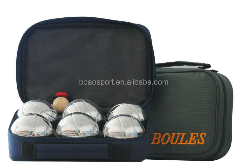 Baoding france steel bocce balls set wirh 6 pcs nylon bag