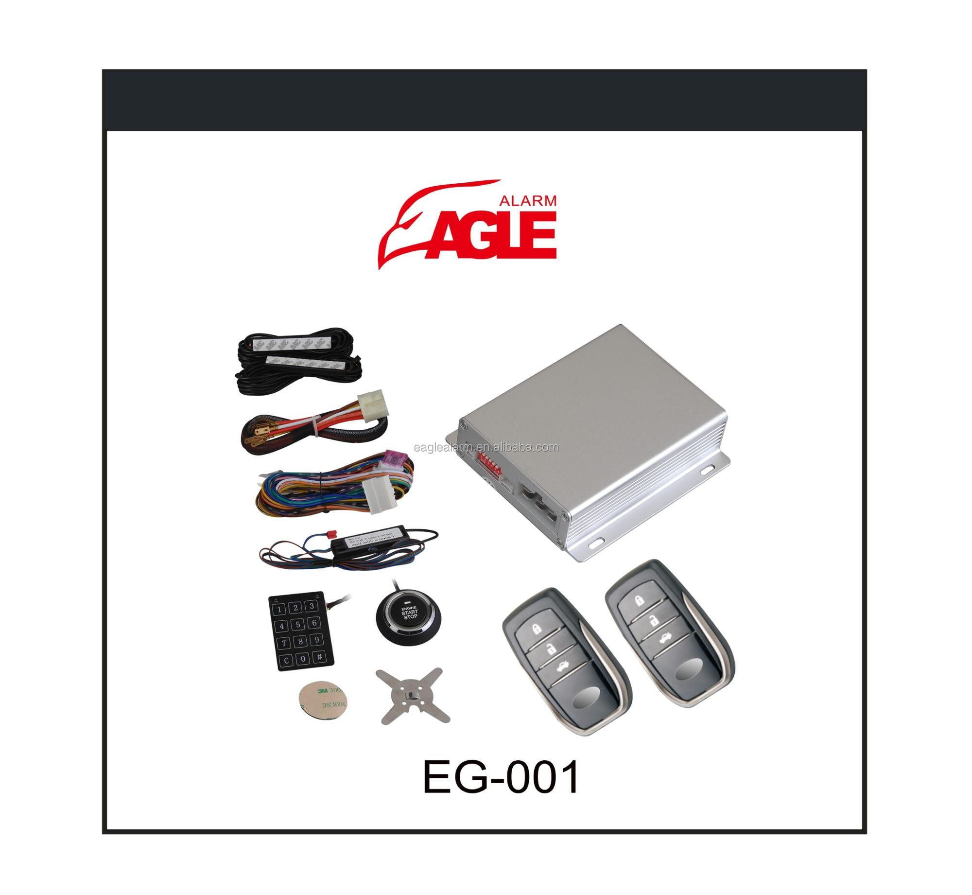 EG-689/001 двигатель старт/стоп Автомобильная сигнализация с дистанционным управлением запуска двигателя с Автомобильный Замок