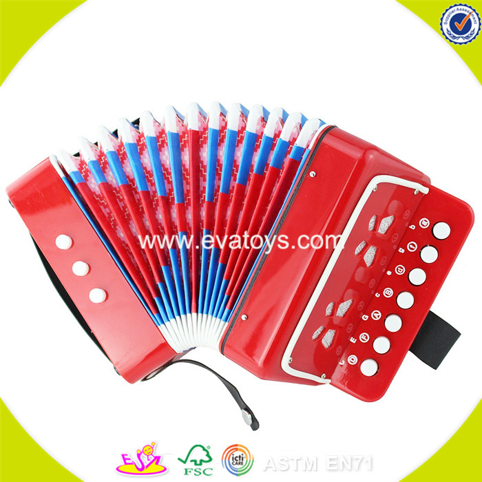 Wholesale top quality toddlers wooden toy accordion professional children wooden piano accordion W07K006A