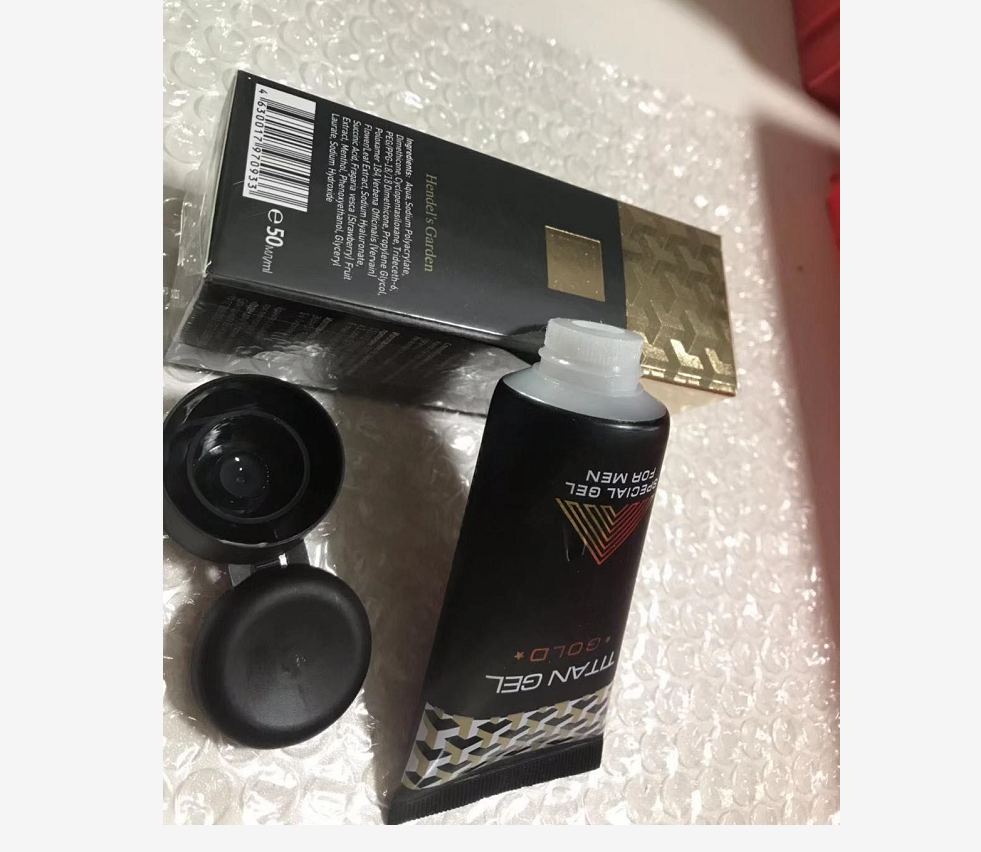 Крем для увеличения пениса с лучшим эффектом titan gel gold с белой крышкой