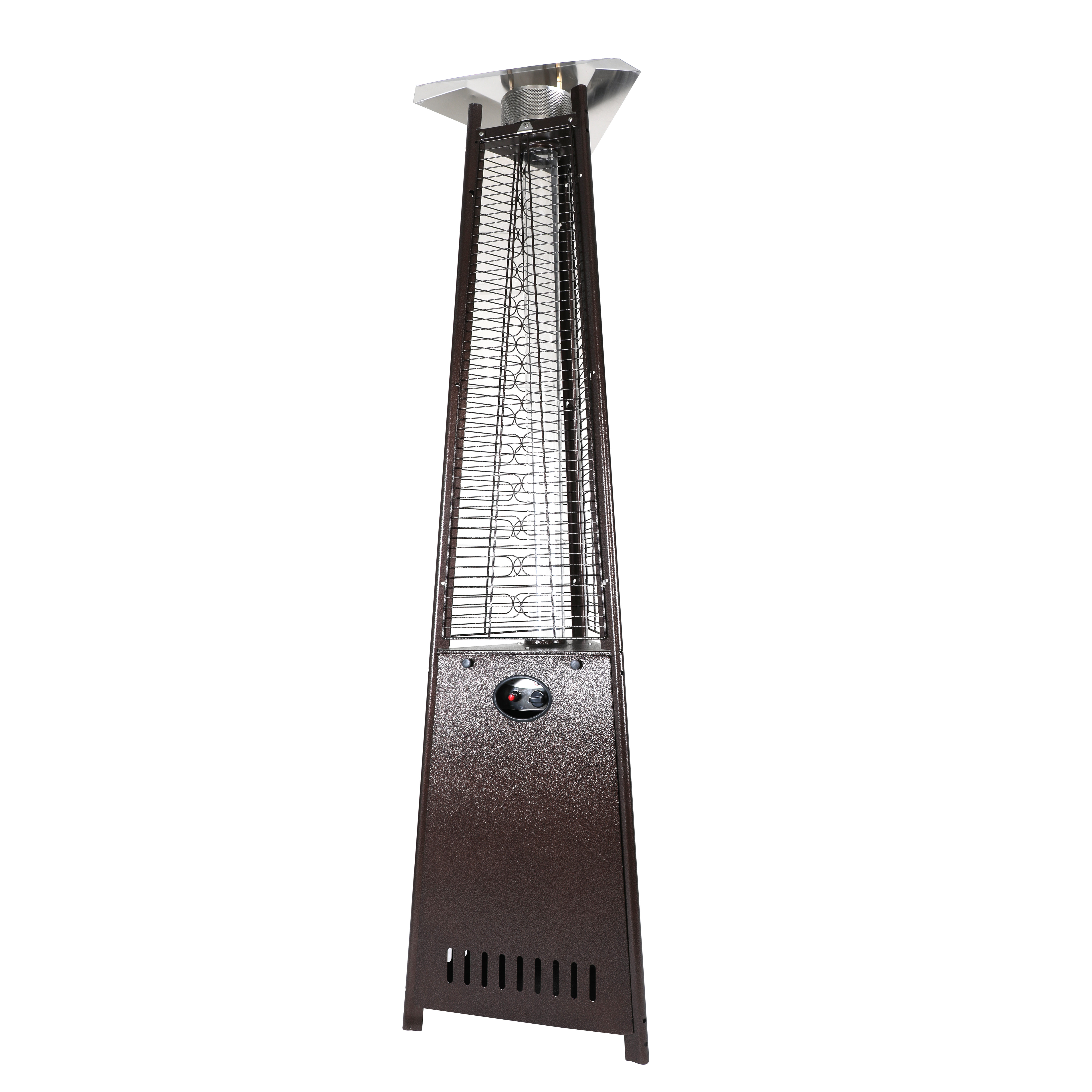 New 2019 hot Sell 12KW Free Standing Pyramid Flame Gas Patio Heater with CE/ETL For outdoor living