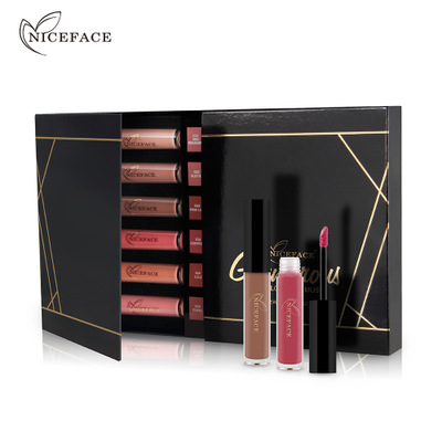 Горячая продажа Niceface жидкая губная помада набор 12 видов цветов тонированная водостойкая стойкая матовая губная помада набор