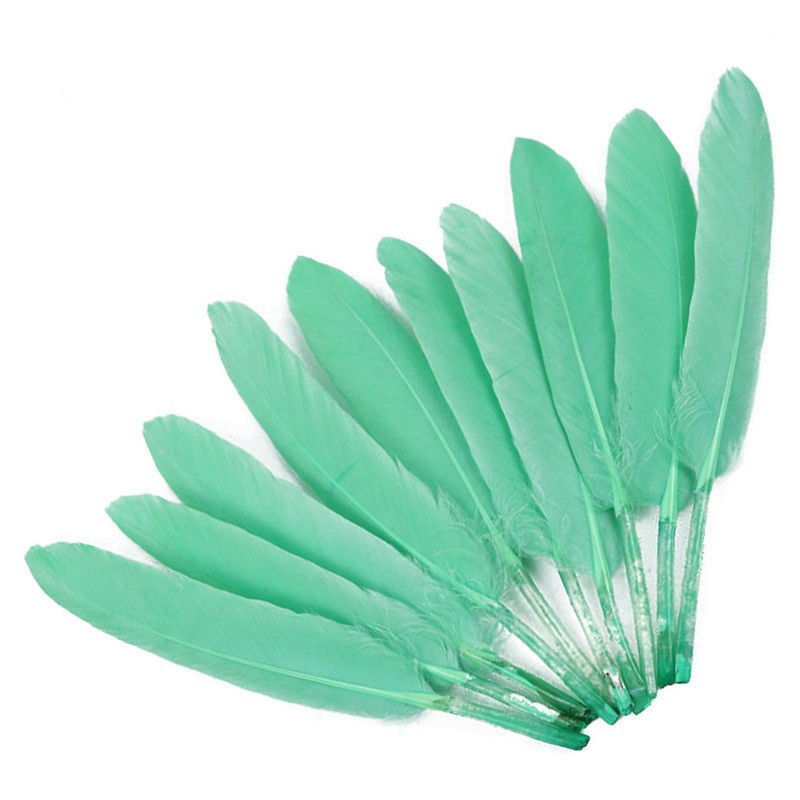 Feather Factory Wholesaler Natural Goose Feather TURQUOISE 4-6Inch/10-15Cm 100 Pcs DIY Carnival Headdress For Feather Lamp