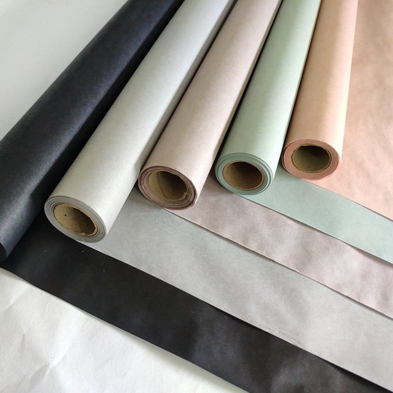 40gsm High Quality Eco Friendly Wood Pulp Water Resistant Flower Gift Wrapping Tissue Rice paper 60cm X 15m