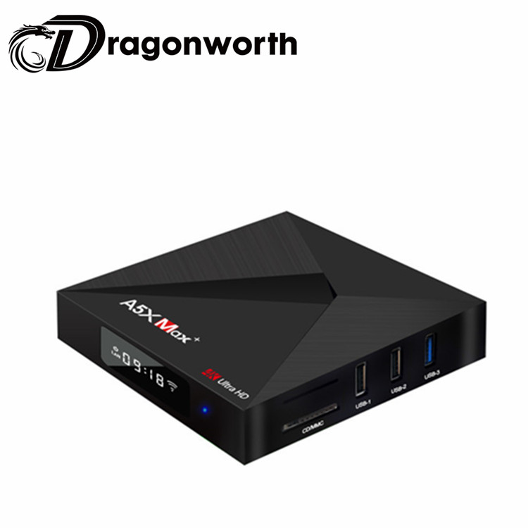 A5X MAX + 4G г 32 г дешевый android ТВ коробка amlogic RK3328 четырехъядерный ОТТ ТВ коробка android 7,1 HDD плеер