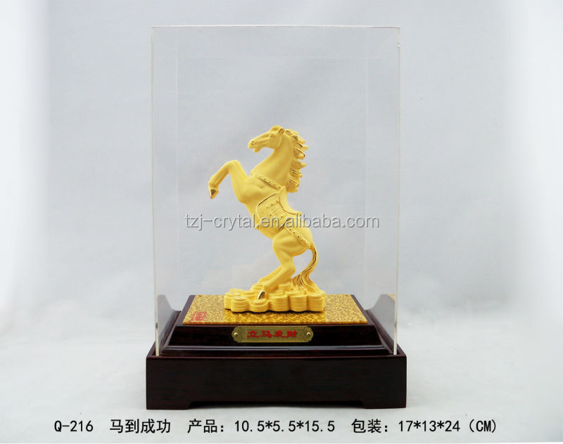 Factory Direct Sales--Golden Running Horse Statue, Business Gifts