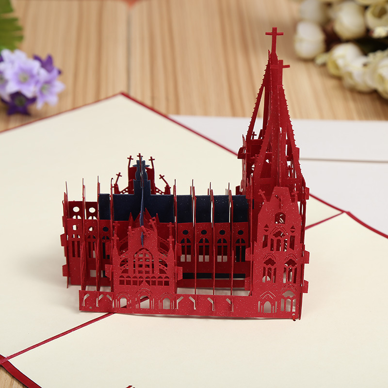 Custom Cologne Cathedral Building 3D Pop Up Greeting Card